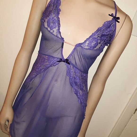 Elegant Moments sheer Purple lingerie, size L - Picture 3 of 8